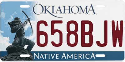 OK license plate 658BJW