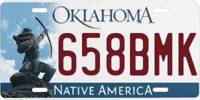 OK license plate 658BMK