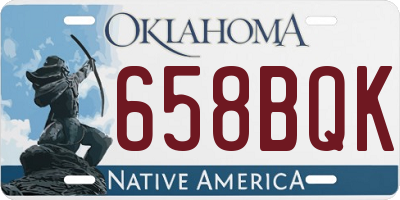 OK license plate 658BQK