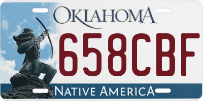 OK license plate 658CBF