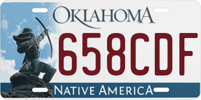OK license plate 658CDF