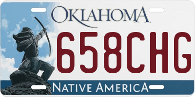 OK license plate 658CHG