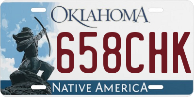OK license plate 658CHK