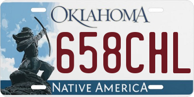 OK license plate 658CHL
