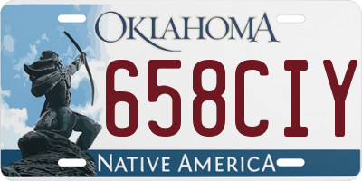 OK license plate 658CIY