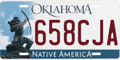 OK license plate 658CJA