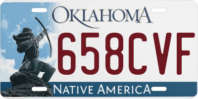 OK license plate 658CVF