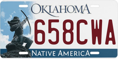OK license plate 658CWA