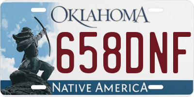 OK license plate 658DNF