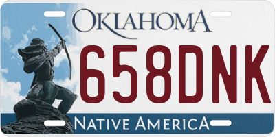 OK license plate 658DNK