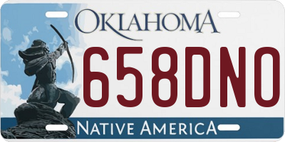 OK license plate 658DNO