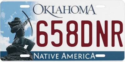 OK license plate 658DNR