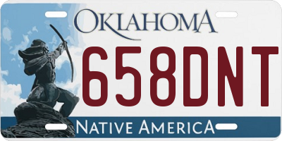 OK license plate 658DNT