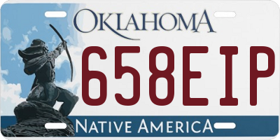 OK license plate 658EIP