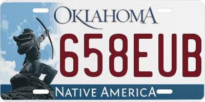 OK license plate 658EUB