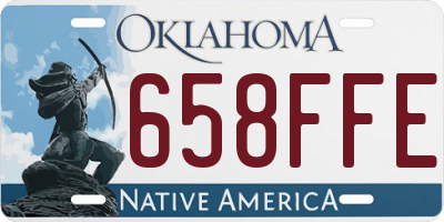 OK license plate 658FFE