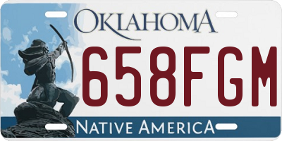 OK license plate 658FGM