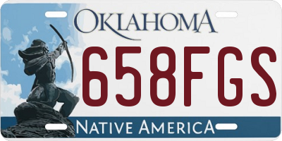 OK license plate 658FGS