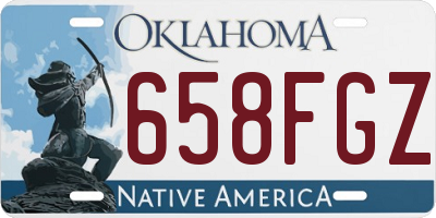 OK license plate 658FGZ