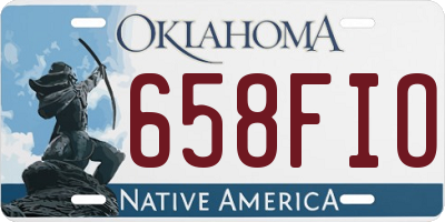 OK license plate 658FIO