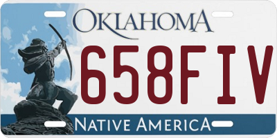 OK license plate 658FIV