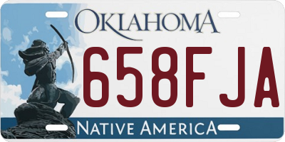 OK license plate 658FJA
