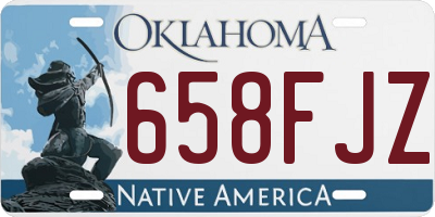 OK license plate 658FJZ
