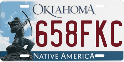 OK license plate 658FKC