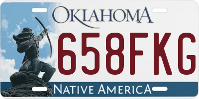 OK license plate 658FKG