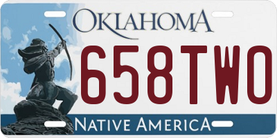 OK license plate 658TWO