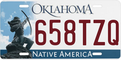 OK license plate 658TZQ