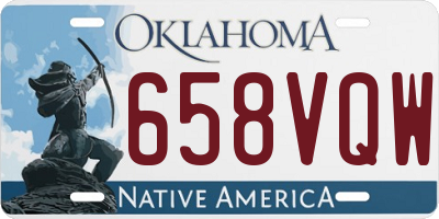 OK license plate 658VQW