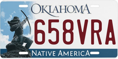 OK license plate 658VRA