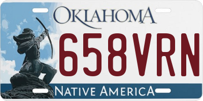 OK license plate 658VRN