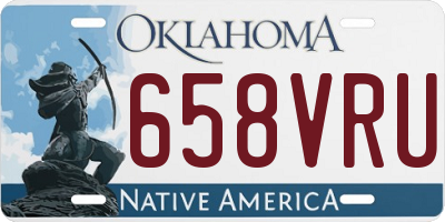 OK license plate 658VRU