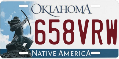 OK license plate 658VRW