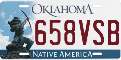 OK license plate 658VSB