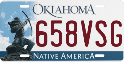 OK license plate 658VSG