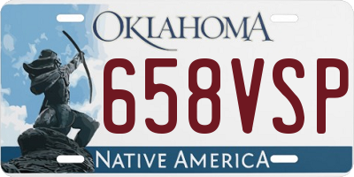 OK license plate 658VSP