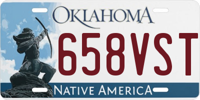 OK license plate 658VST