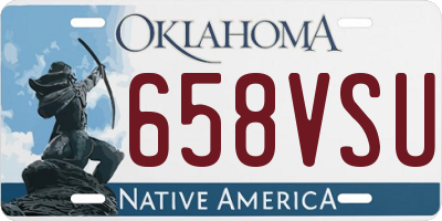 OK license plate 658VSU