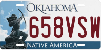 OK license plate 658VSW