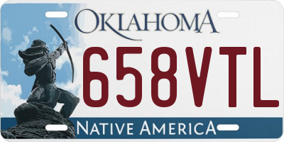 OK license plate 658VTL