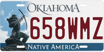 OK license plate 658WMZ