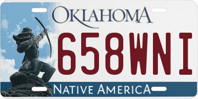 OK license plate 658WNI