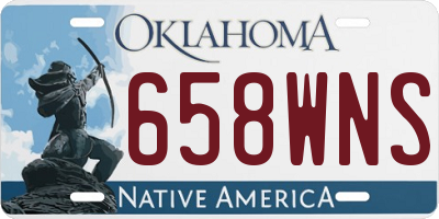 OK license plate 658WNS