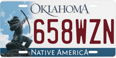 OK license plate 658WZN