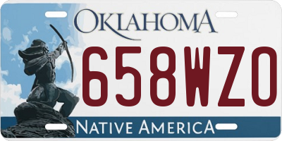 OK license plate 658WZO