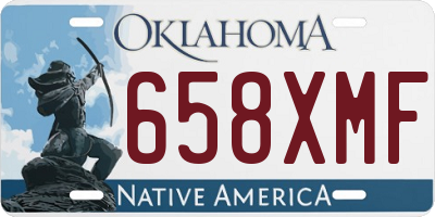 OK license plate 658XMF