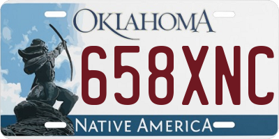 OK license plate 658XNC